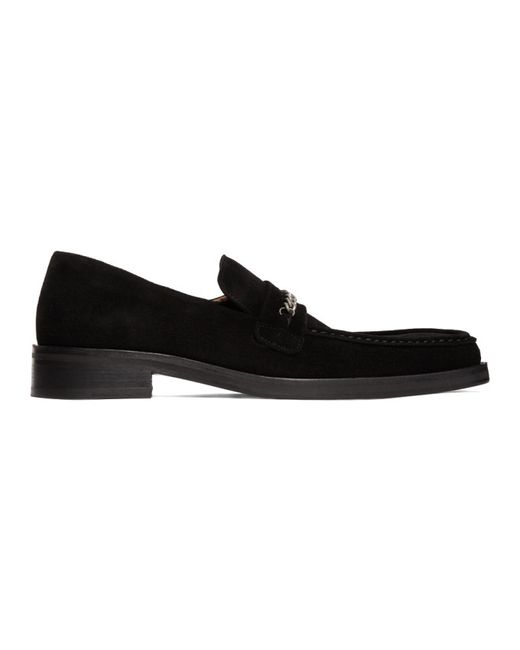 Martine Rose Suede Square Toe Loafers