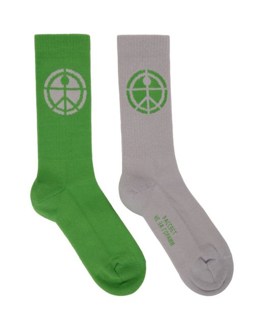 Rassvet and Green Jacquard Socks