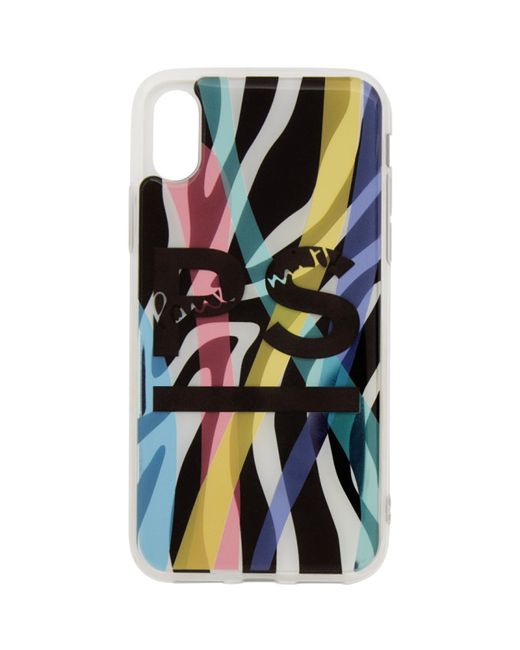 PS Paul Smith Multicolor Neon Zebra iPhone X Case