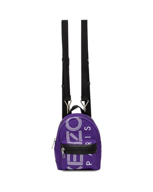 Kenzo Purple Mini Logo Backpack