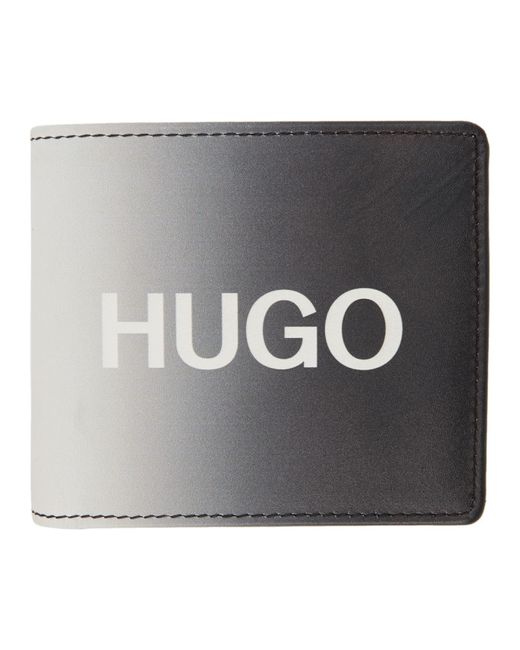 Hugo Boss and White Achromatic Bifold Wallet