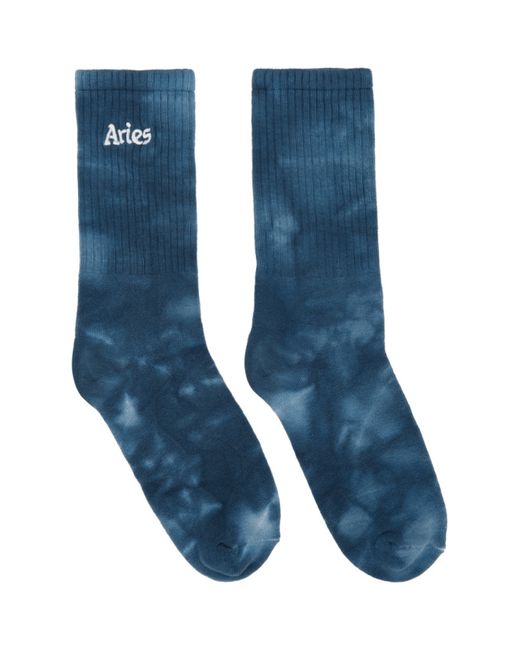 Aries Blue Tie-Dye Socks