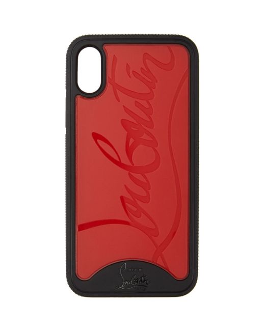 Christian Louboutin Black and Red Loubiphone Sneakers iPhone X/XS Case