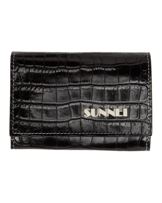 Sunnei Black Croc Wallet