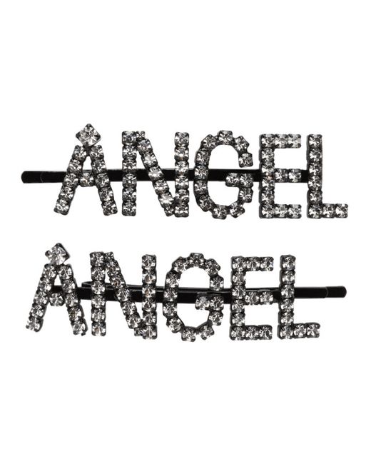 Ashley Williams Black and Transparent Angel Hair Clip Set