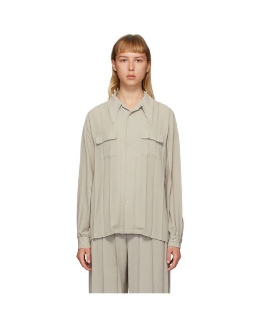 Undercover Beige Pleated Shirt