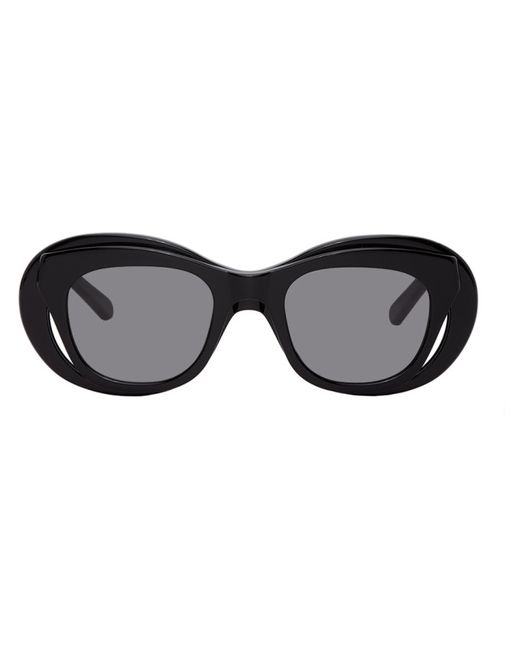 Martine Rose Black Bug-Eye Hepburn Sunglasses
