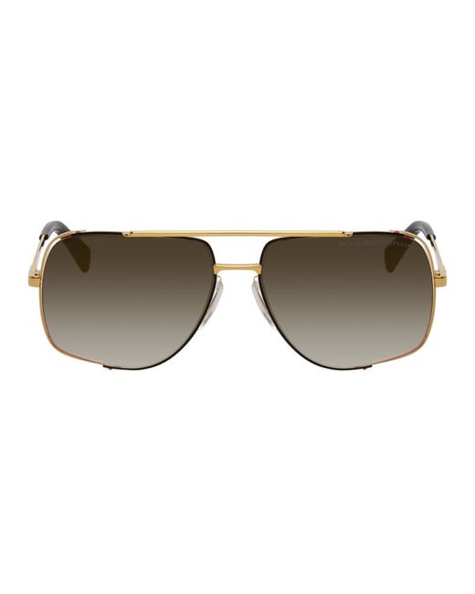 DITA Eyewear Gold and Grey Midnight Special Sunglasses