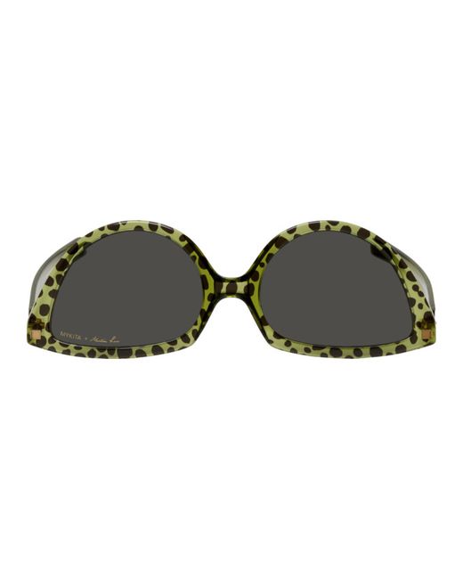 Martine Rose Mykita Edition Leopard SOS Sunglasses