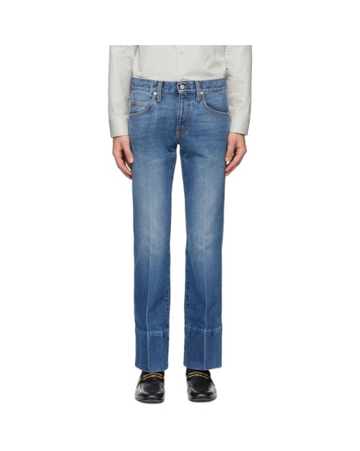 Gucci Denim High-Waisted Bootcut Jeans