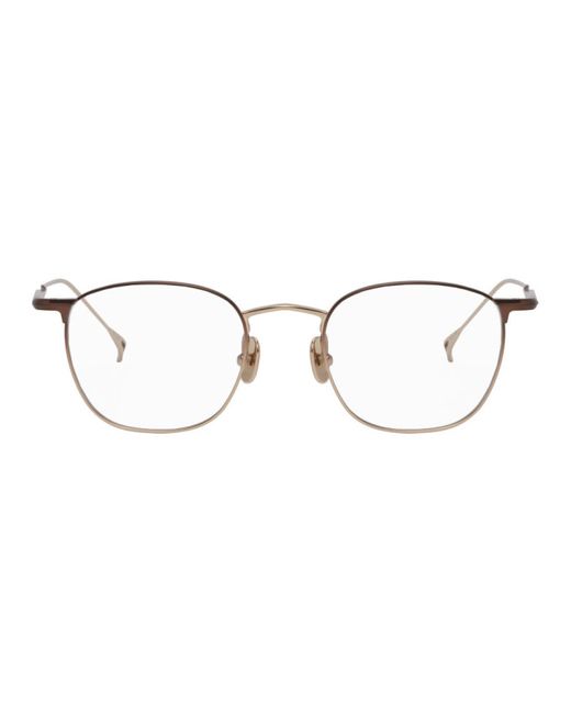 Issey Miyake Gold and Brown Wellington 3 Glasses