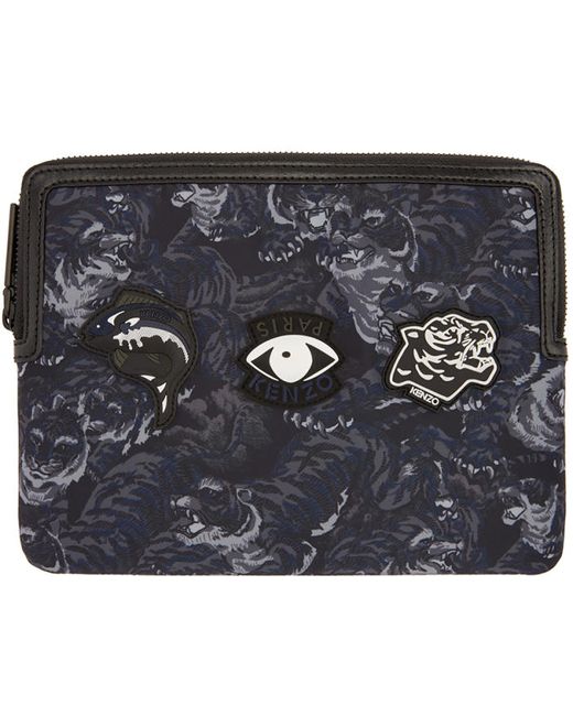 Kenzo Black and Navy Flying Tiger iPad Case