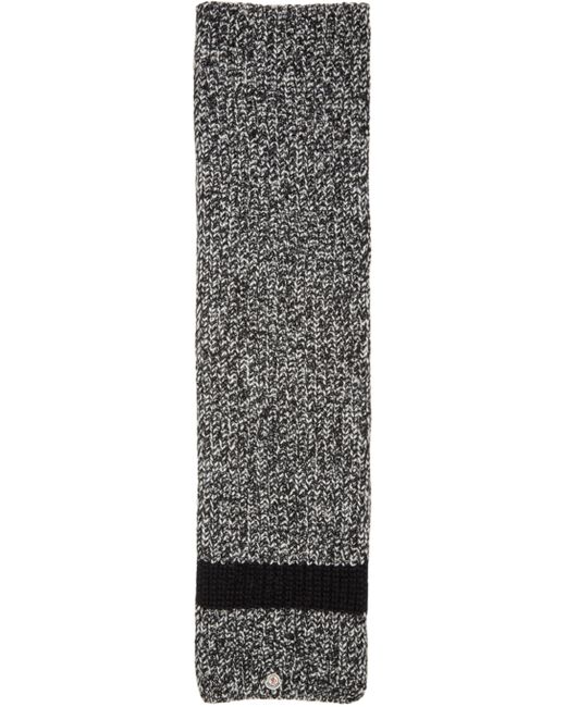 Moncler Black Knit Stripe Scarf