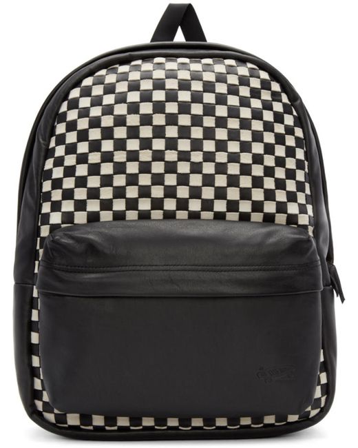 Vans Black and White Basket-Weave Backpack