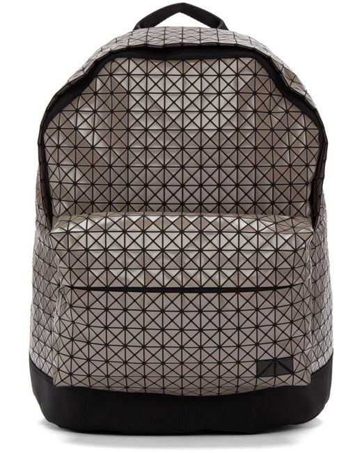 Bao Bao Issey Miyake Grey Geometric Daypack Backpack
