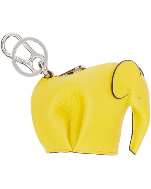 Loewe Yellow Elephant Keychain