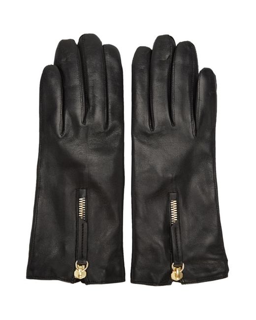 Want Les Essentiels Black Leather Mozart Gloves
