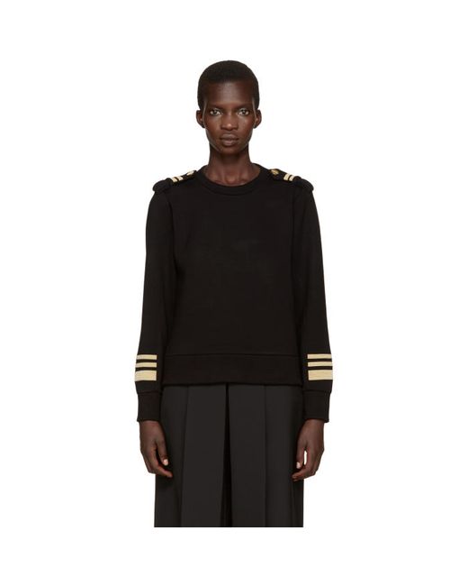 Neil Barrett Black and Gold Military Pullover