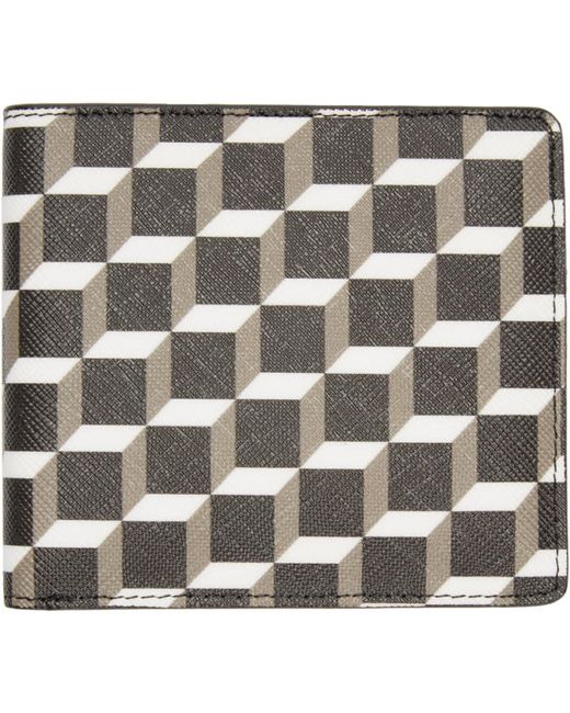 Pierre Hardy Tricolor Perspective Cube Wallet