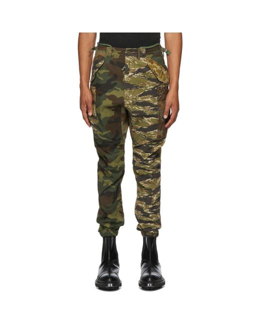 R13 Multicolor Camouflage Military Cargo Pants