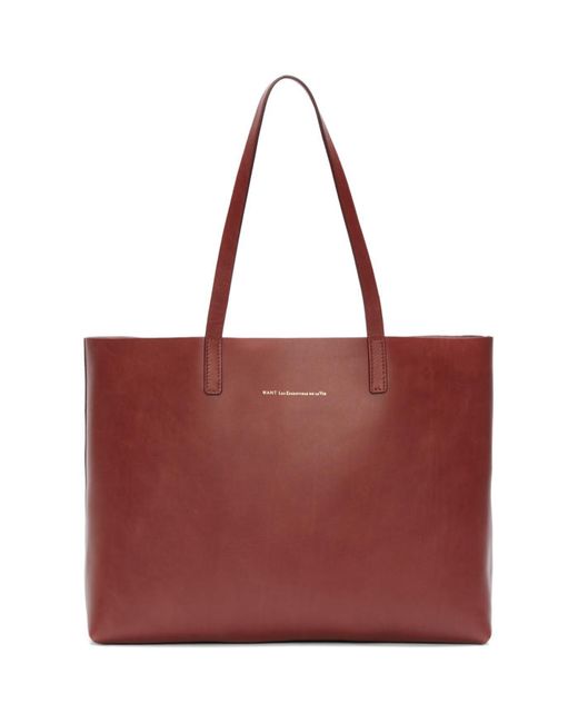 Want Les Essentiels Brown and Metallic Reversible Straus Tote