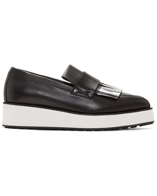 McQ Alexander McQueen Black Fringed Manor Loafers