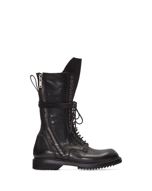 Rick Owens DB Zip Lace-Up Boots