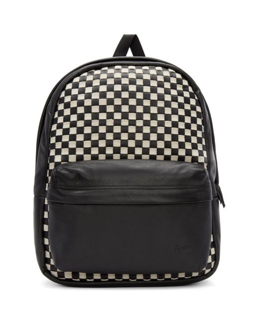 Vans Black and White Basket-Weave Backpack