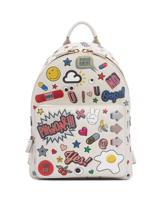 Anya Hindmarch Off-White All-Over Stickers Mini Backpack