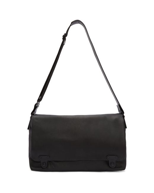 Lanvin Black Leather Messenger Bag