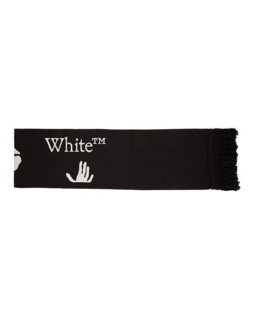 Off-White Black and White New Logo Scarf