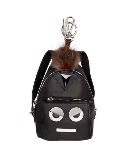 Fendi Black Eye Dont Think So Mini Backpack Keychain