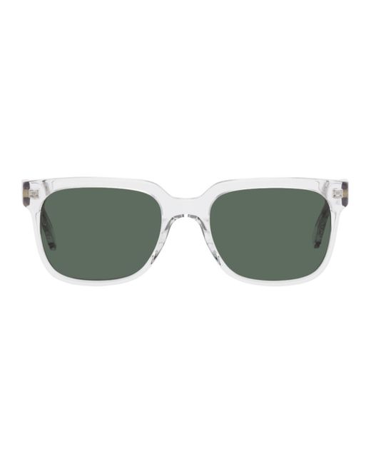 Axel Arigato Transparent and Green Jet Square Sunglasses