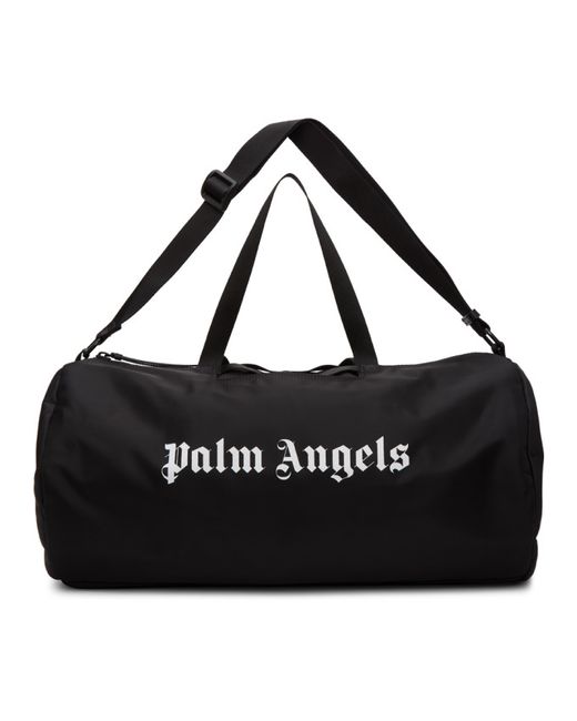 Palm Angels Black Logo Gym Duffle Bag