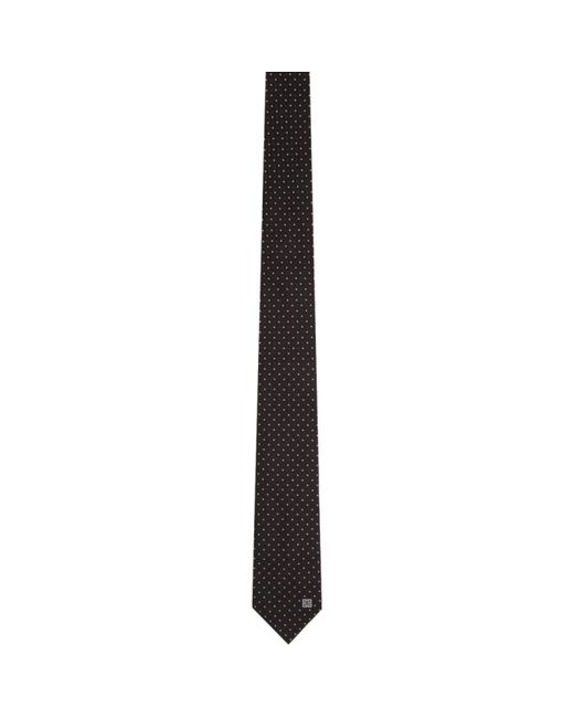 Givenchy Black and White Jacquard Blade Tie