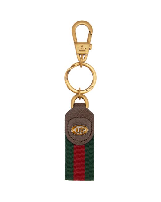 Gucci Green and Red Ophidia Keychain