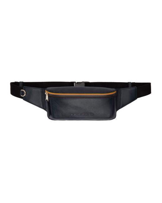 Paul Smith Navy Leather Bright Stripe Belt Bag