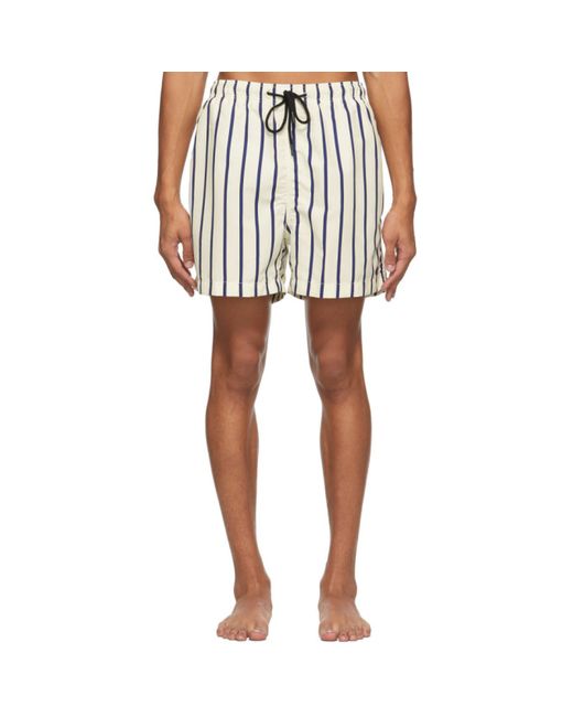 Solid & Striped Off-White The Classic Breton Stripe Swim Shorts