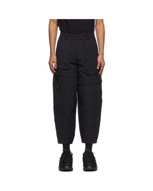 Chen Peng Black Technical Quilting Trousers
