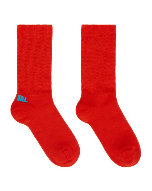 Erl Red and Blue Logo Socks