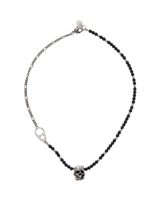 Alexander McQueen Beads and Skull Short Necklace