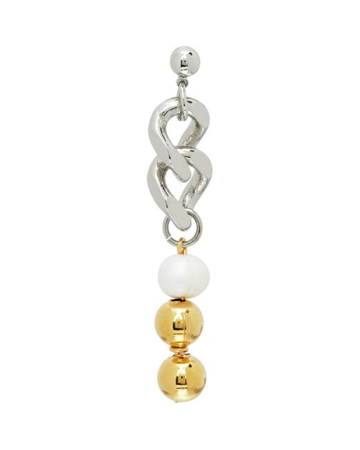 In Gold We Trust Paris and Gold Cuban Single Link Earring