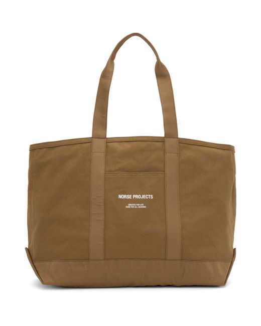 Norse Projects Brown Canvas Stefan Tote