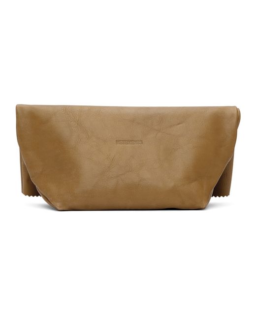 Vetements Leather Paper Bag Clutch