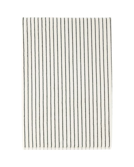 Tekla Off-White and Green Organic Striped Towel