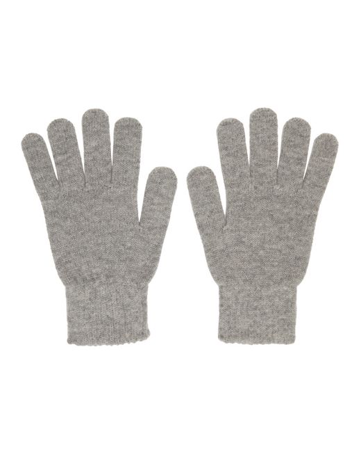 John Elliott Grey Wool and Cashmere Gloves