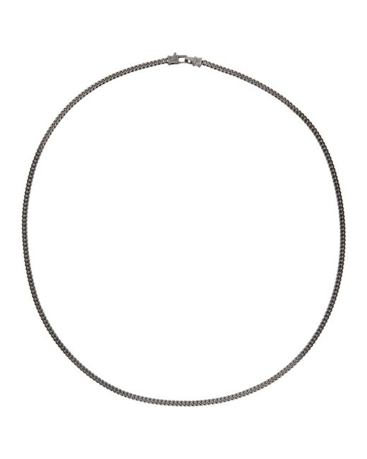 Tom Wood SSENSE Exclusive Gunmetal Curb Chain M Necklace