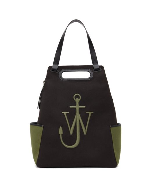 J.W.Anderson Black and Green Anchor Backpack