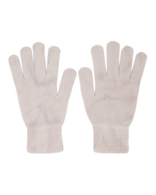 John Elliott Beige Cashmere Tie-Dye Gloves