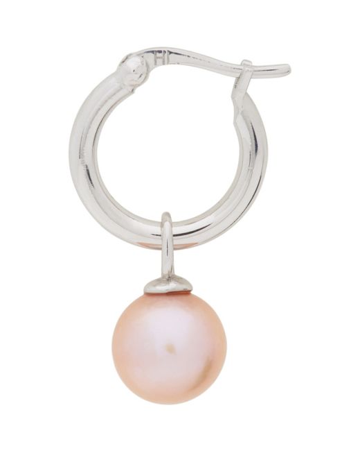 Hatton Labs SSENSE Exclusive Silver and Pearl Single Earring